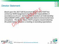 Page 29: NEPA Assignment Course: Replace with image or Self ... · PDF fileNEPA Assignment: FDOT Self ... documents and technical reports) ... to a scheduled FHWA audit on-site visit •OEM