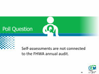 Page 30: NEPA Assignment Course: Replace with image or Self ... · PDF fileNEPA Assignment: FDOT Self ... documents and technical reports) ... to a scheduled FHWA audit on-site visit •OEM
